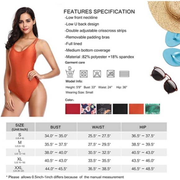 NWT MARINAVIDA Womens 2XL One Piece Wine Strap Low Back Bathing Suit - Picture 5 of 5